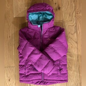 LL Bean Kids' Bean's Down Jacket Quilted Wild Aster Size M 10-12